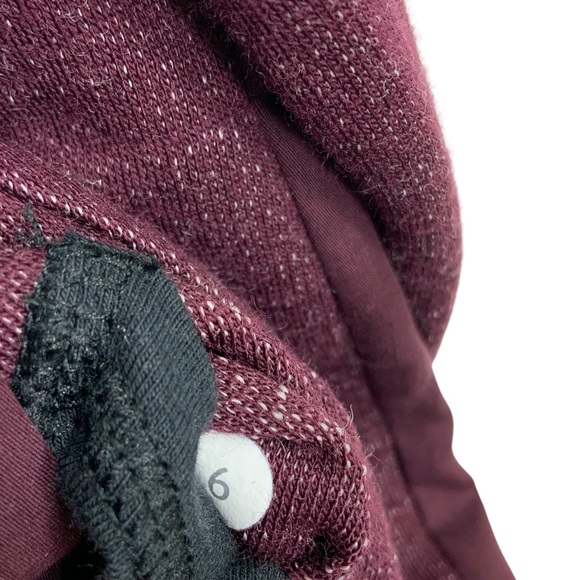 ♻️DONATED 5-1-25♻️ LULULEMON Zip Up Hoodie Size 6 Heathered Burgundy Maroon  A27 - Picture 12 of 14